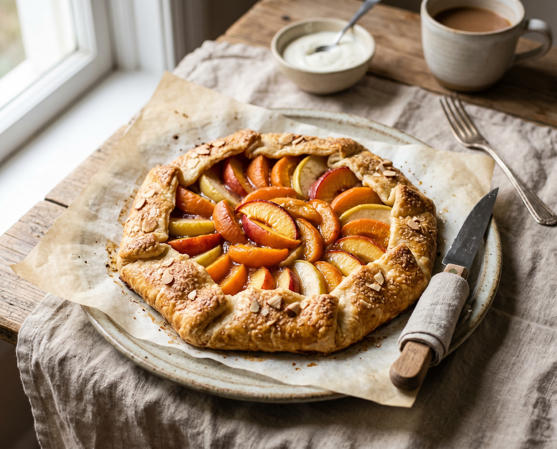 Galette Rústica de Nectarina, Alperce e Maçã