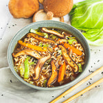 Noodles com cogumelos shiitake Equal Food cabaz de frutas e legumes