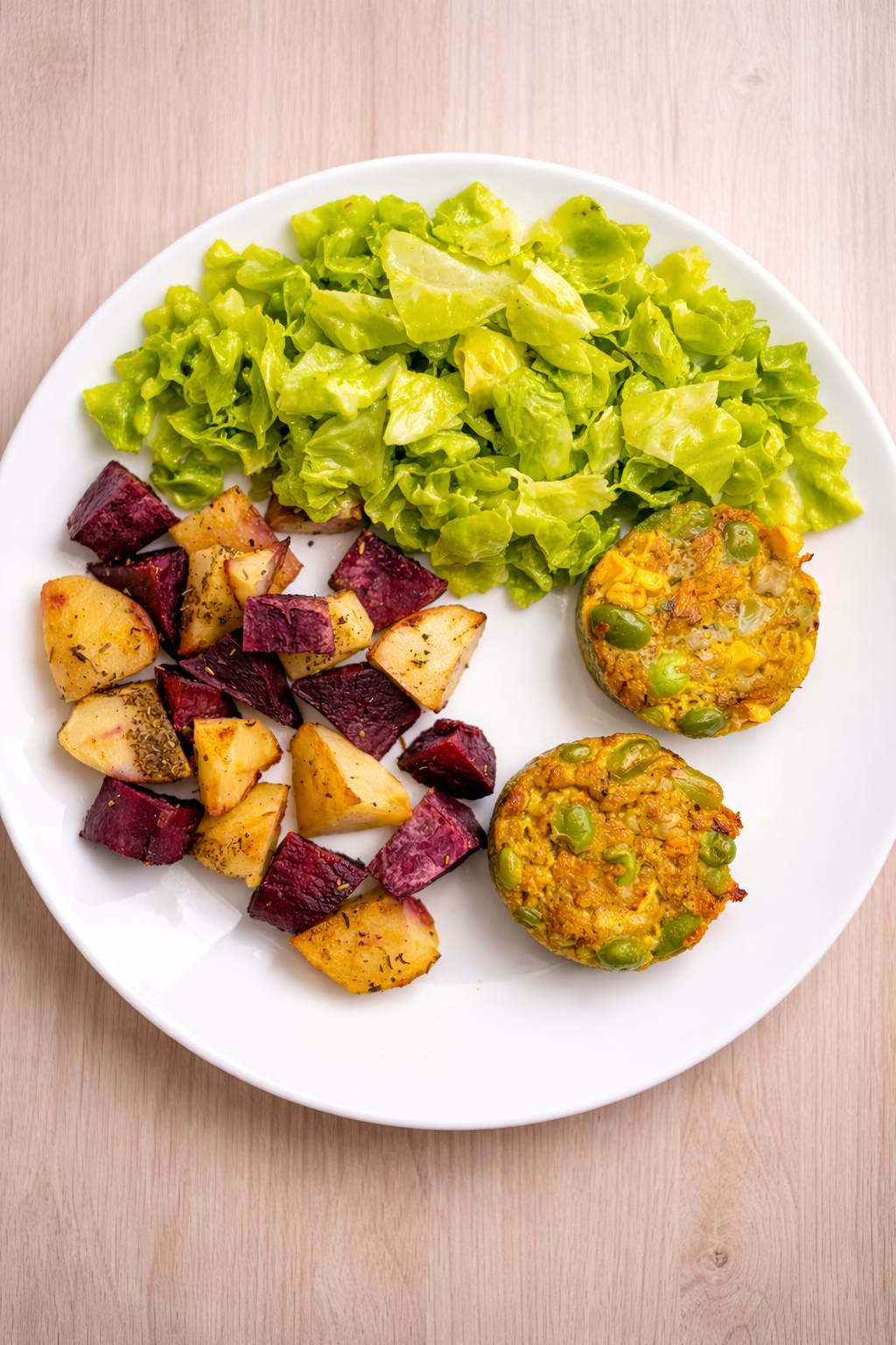 Muffins de Edamame com Couve e Batata