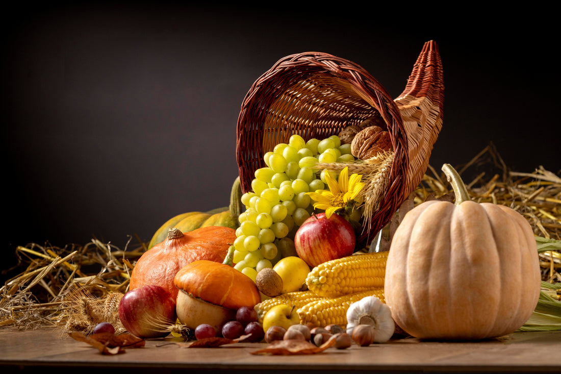 Fruta e legumes da época em outubro: abóbora, romã, maçã, couves e castanhas
