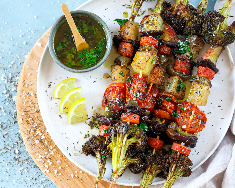 Espetadas de vegetais 🍅