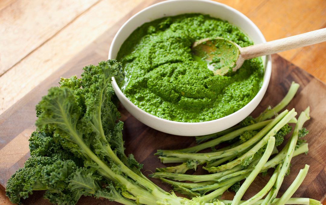 Pesto de caule de kale