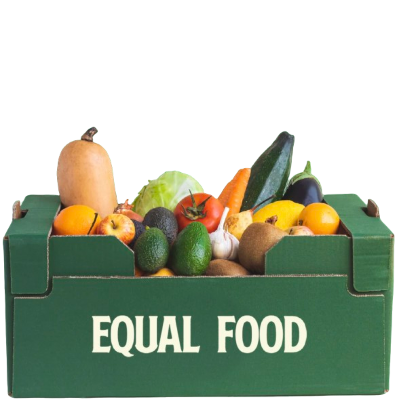 Cabaz básico da Equal Food com legumes e frutas imperfeitas